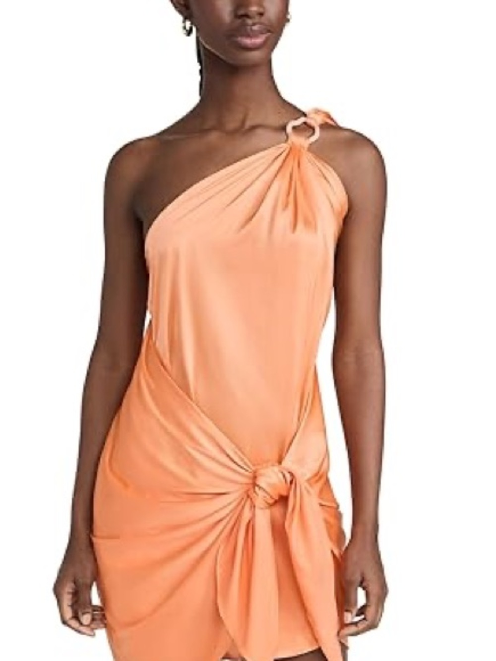 Baobab Collection One-Shoulder Peach-Orange Dress